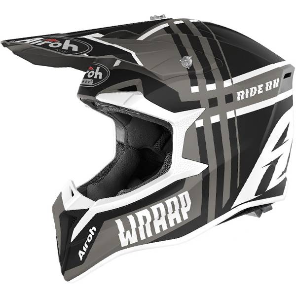 Airoh Wraap Broken Motocross Helmet Matt Anthracite