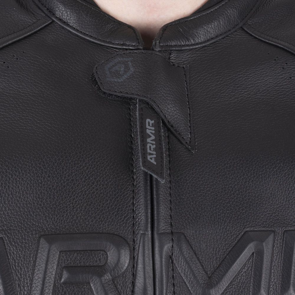 ARMR Raiden 3.0 Leather Jacket Black / Fluo Yellow