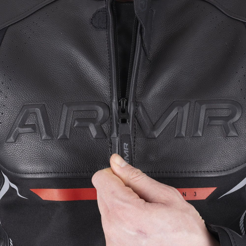 ARMR Raiden 3.0 Leather Jacket Black / Red