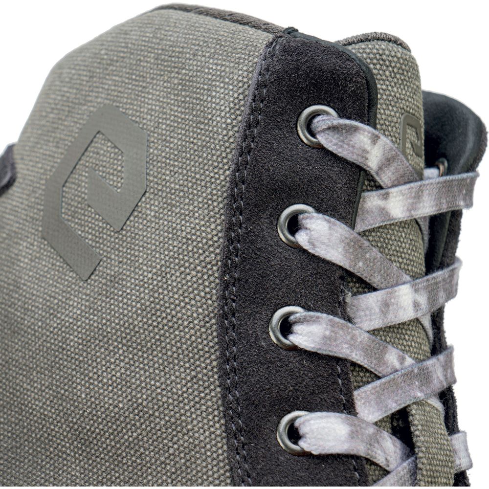 Eleveit Antibes Air Canvas Short Boots Light Grey - FREE UK Shipping, FREE 365 Day Returns | Moto Central