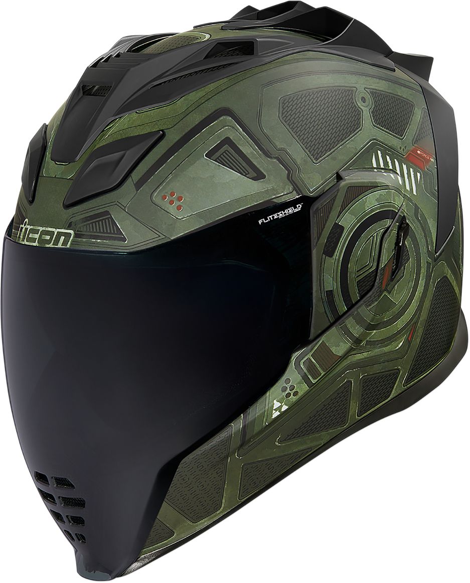 Icon Airflite Helmet Blockchain Green