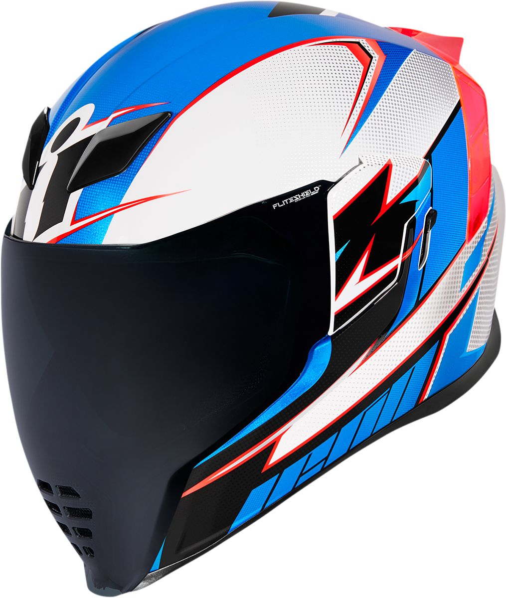 Icon Airflite Helmet Ultrabolt Glory Blue / White  - FREE UK Delivery - Moto Central