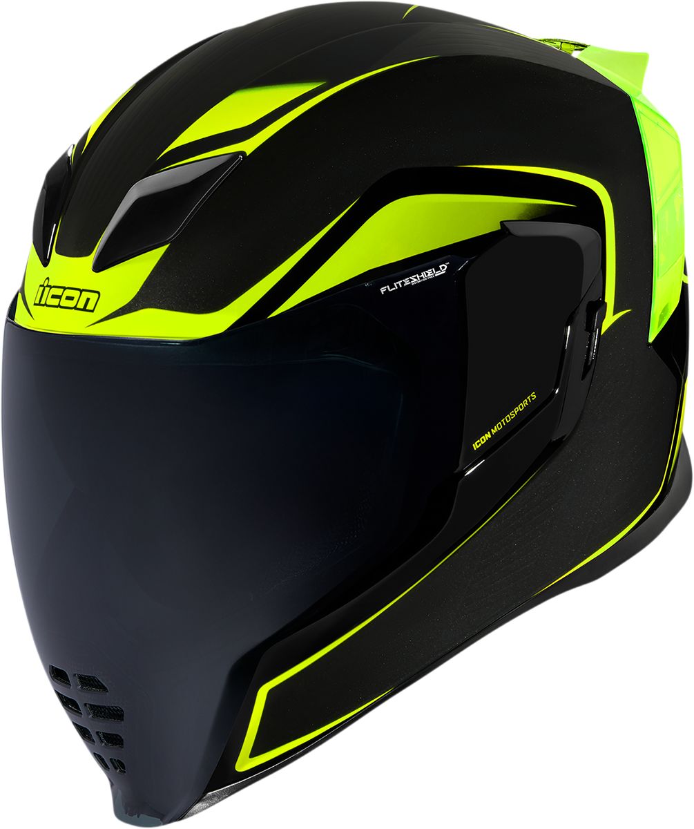 Icon Airflite Helmet Crosslink Hi-Viz Green / Black