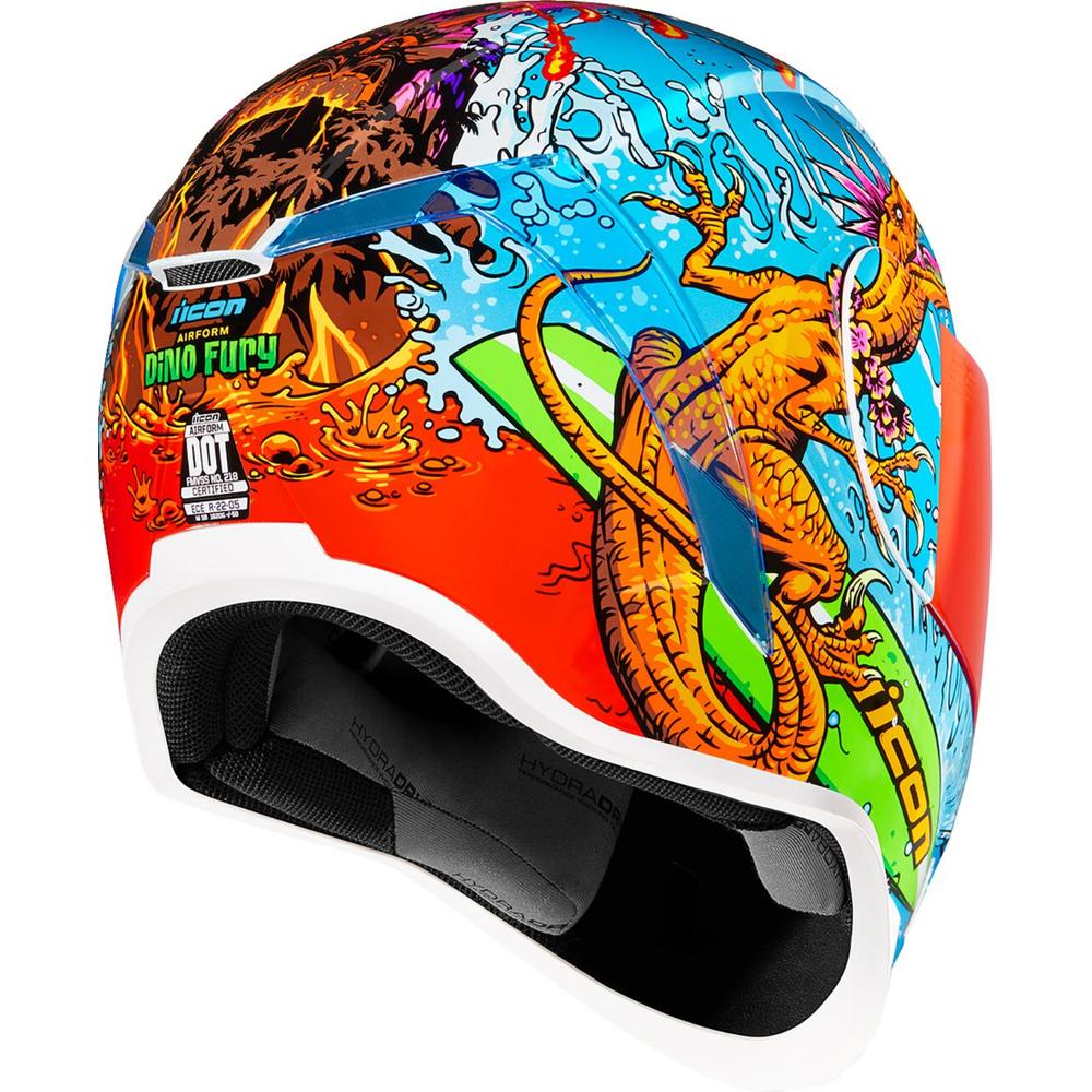 Icon Airform Dino Fury Full Face Helmet Blue