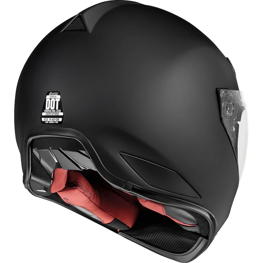 Icon Domain Rubatone Full Face Helmet Matt Black - FREE UK Shipping, FREE 365 Day Returns | Moto Central