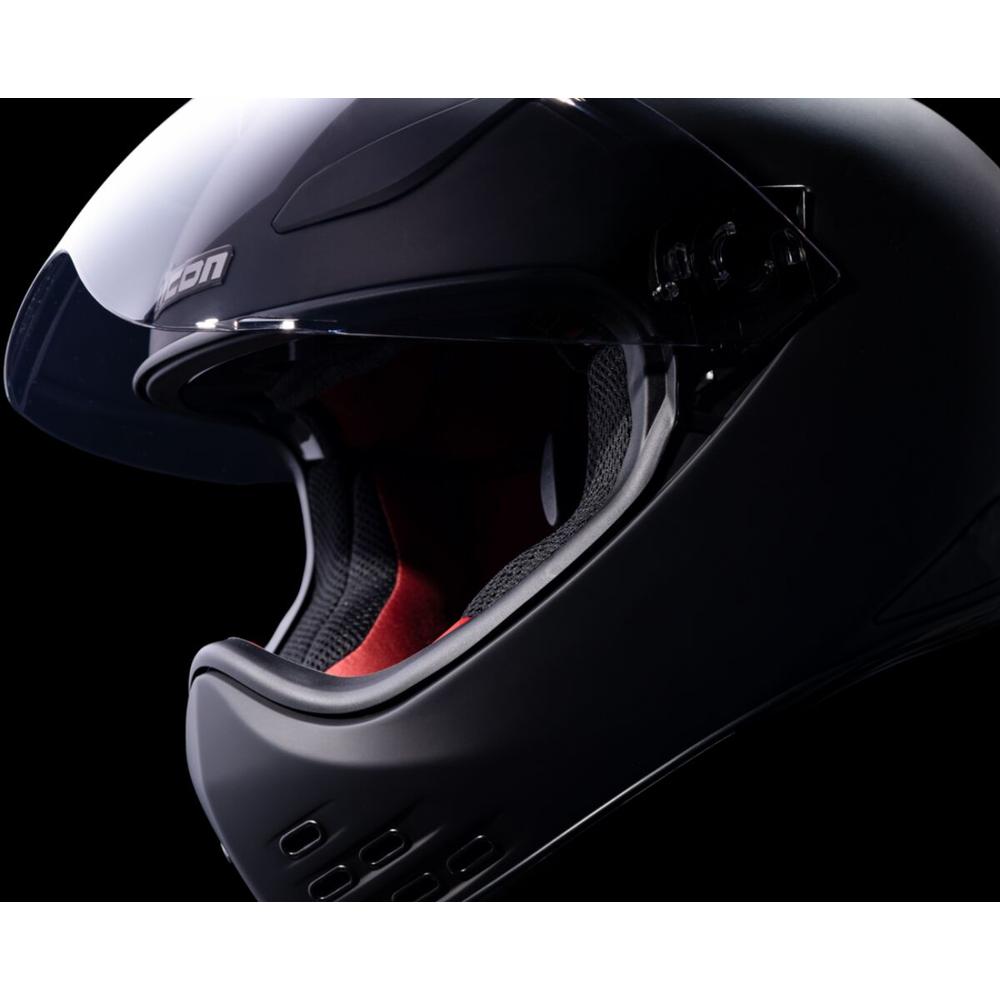 Icon Domain Rubatone Full Face Helmet Matt Black - FREE UK Shipping, FREE 365 Day Returns | Moto Central