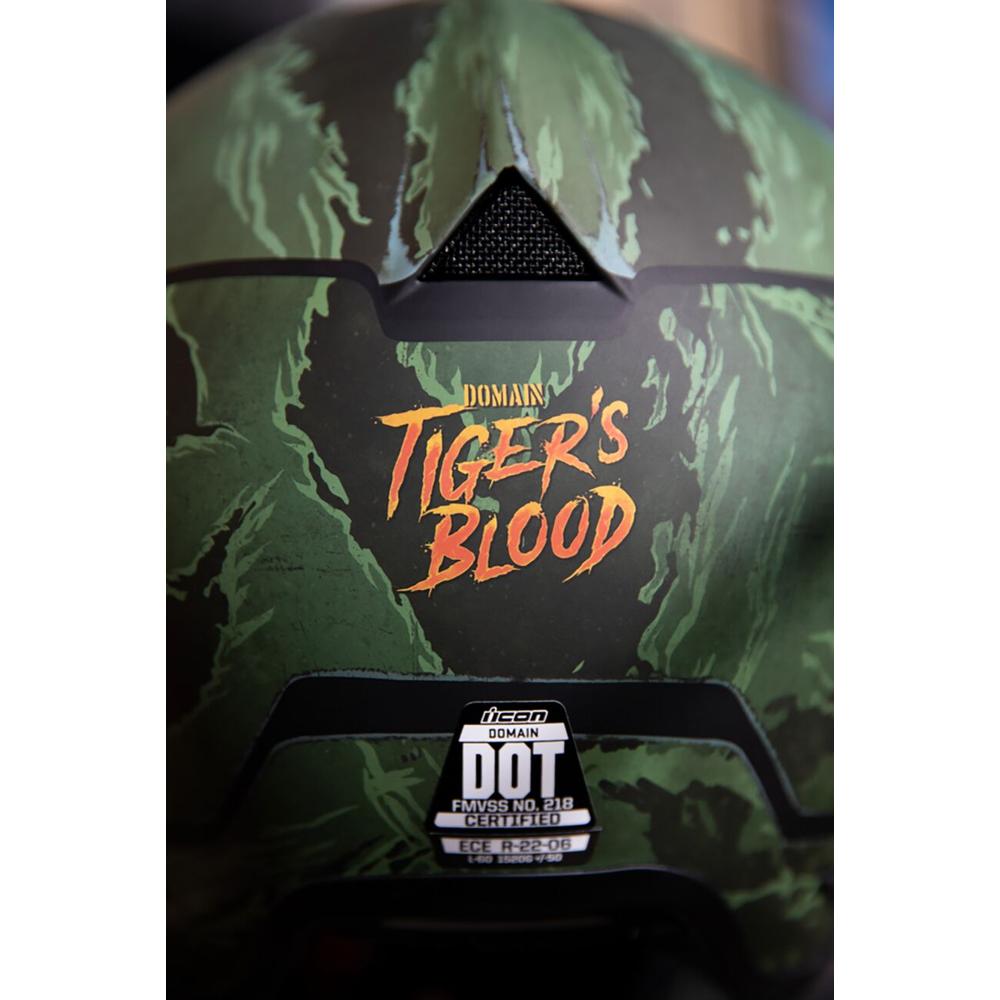 Icon Domain Tiger's Blood Full Face Helmet Green