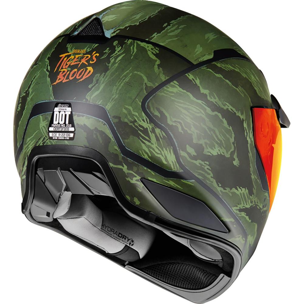 Icon Domain Tiger's Blood Full Face Helmet Green