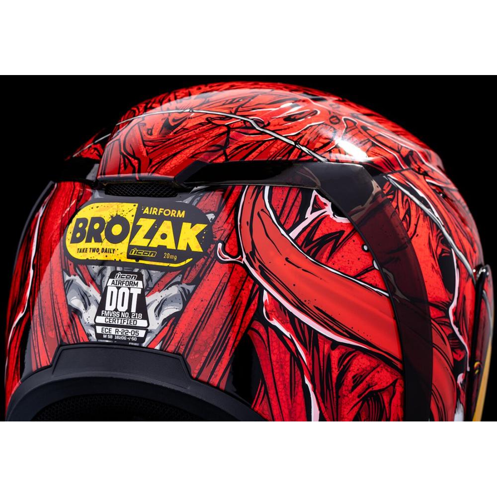 Icon Airform Brozak MIPS Full Face Helmet Red  - FREE UK Delivery - Moto Central