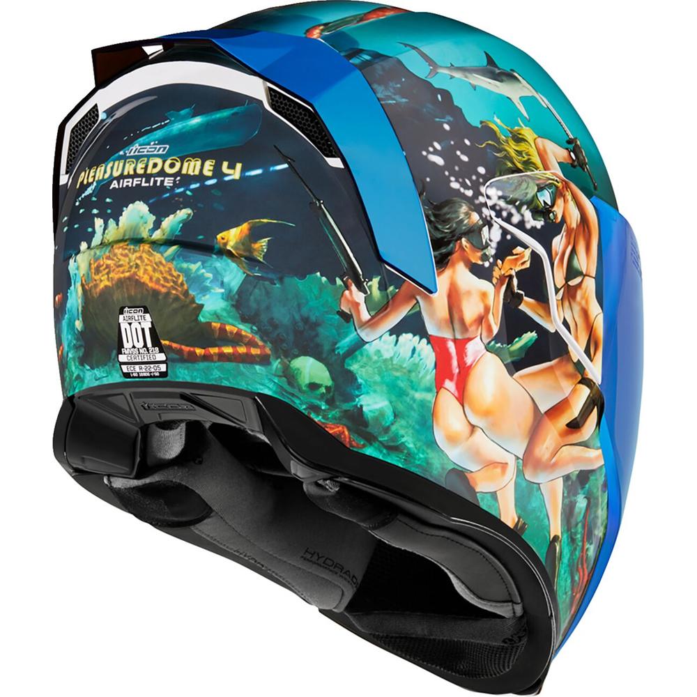 Icon Airflite Pleasuredome4 Full Face Helmet Blue