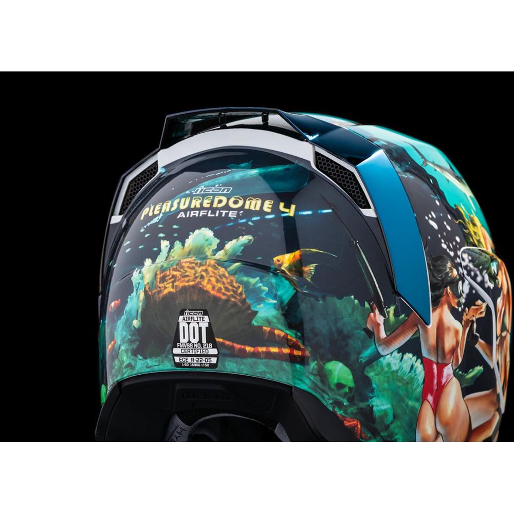 Icon Airflite Pleasuredome4 Full Face Helmet Blue