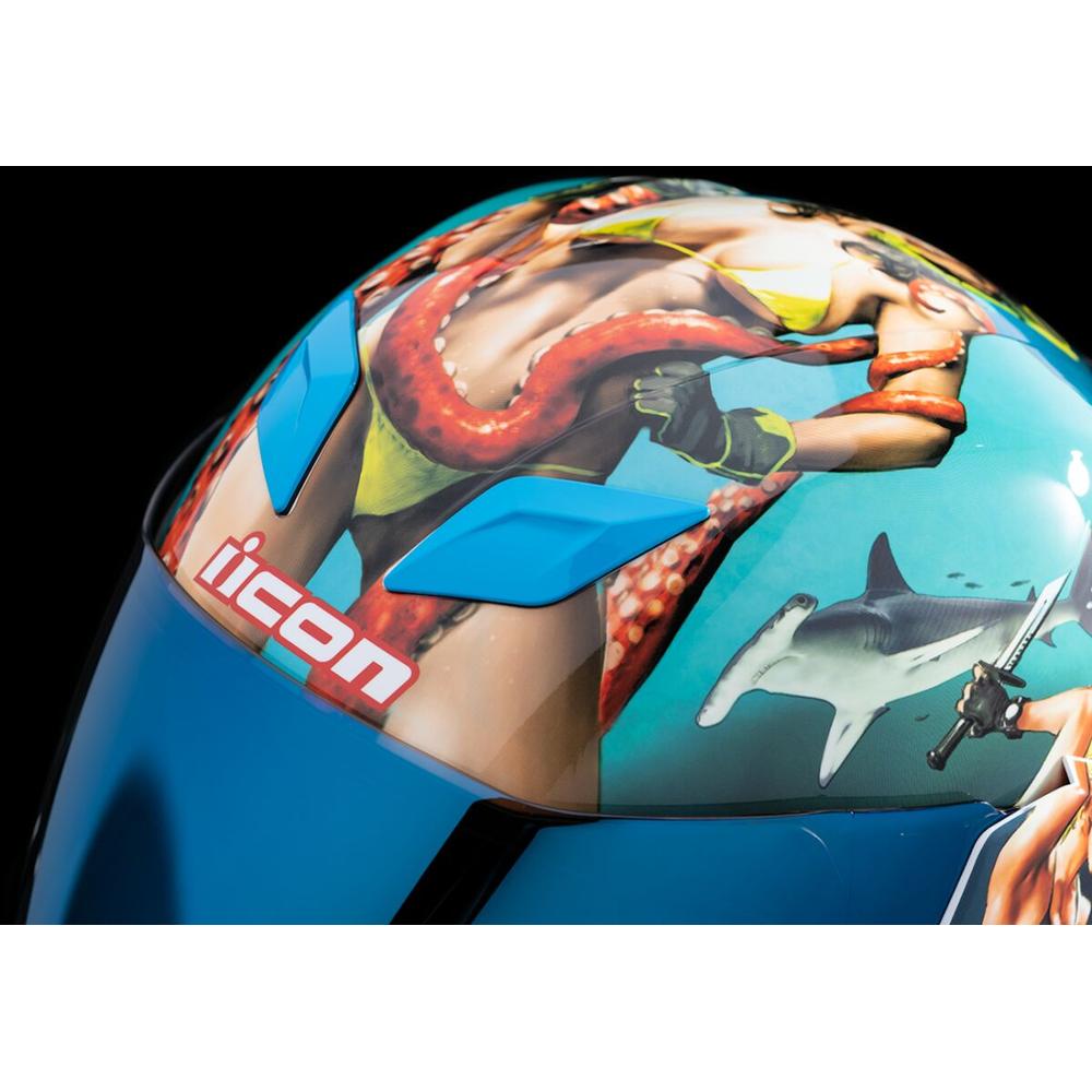 Icon Airflite Pleasuredome4 Full Face Helmet Blue