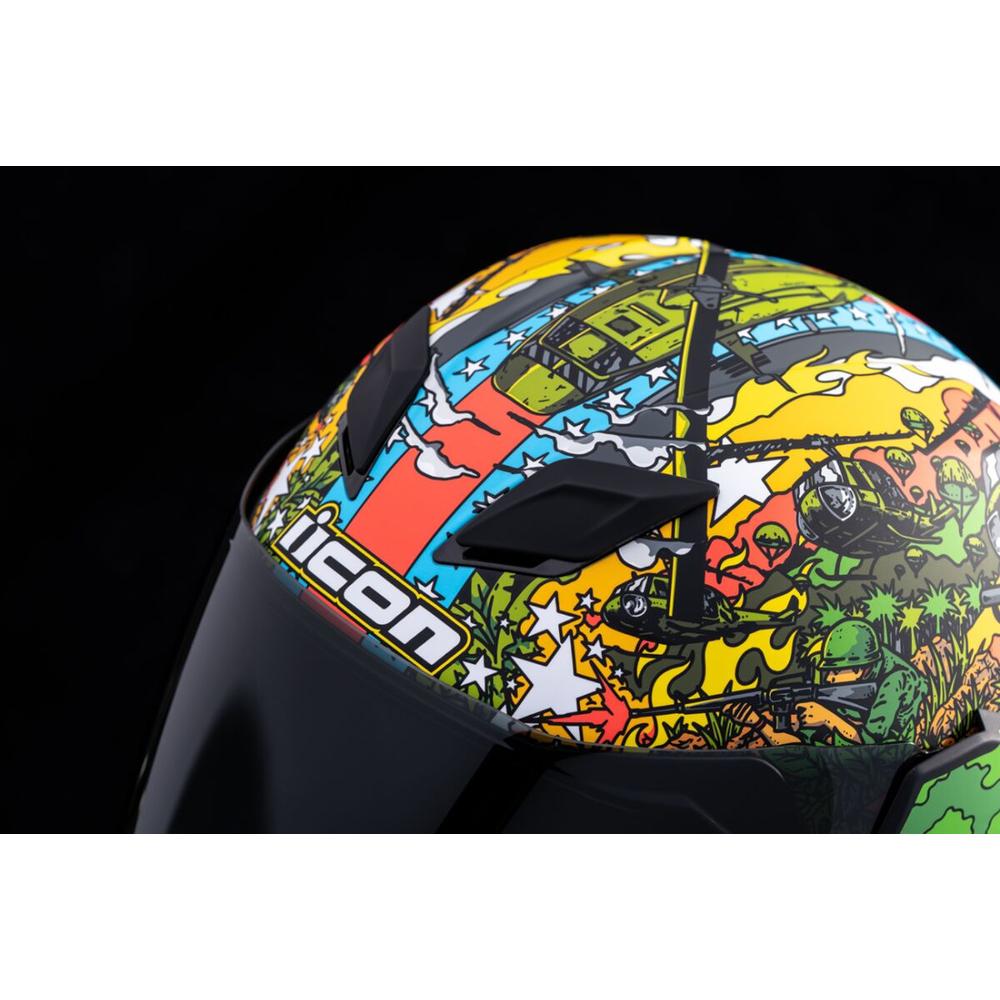 Icon Airflite GP23 Full Face Helmet Green - FREE UK Shipping, FREE 365 Day Returns | Moto Central