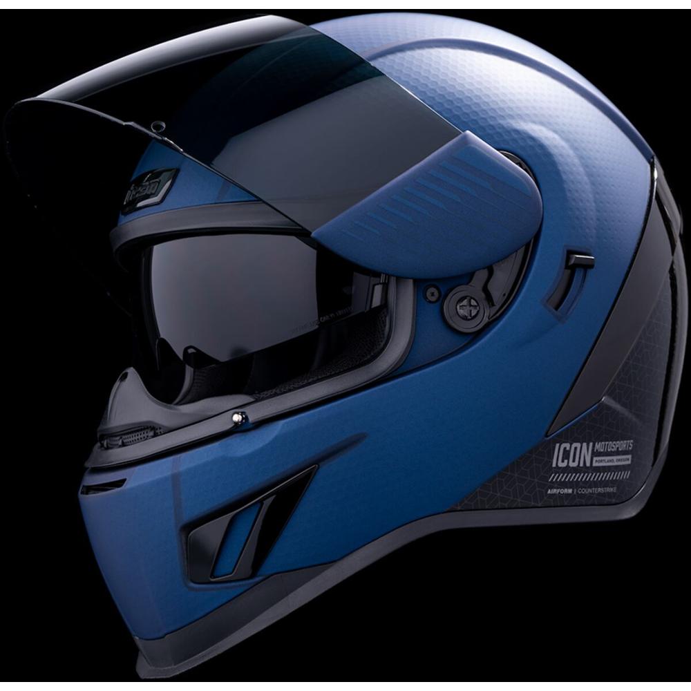 Icon Airform Counterstrike MIPS Full Face Helmet Blue - FREE UK Shipping, FREE 365 Day Returns | Moto Central