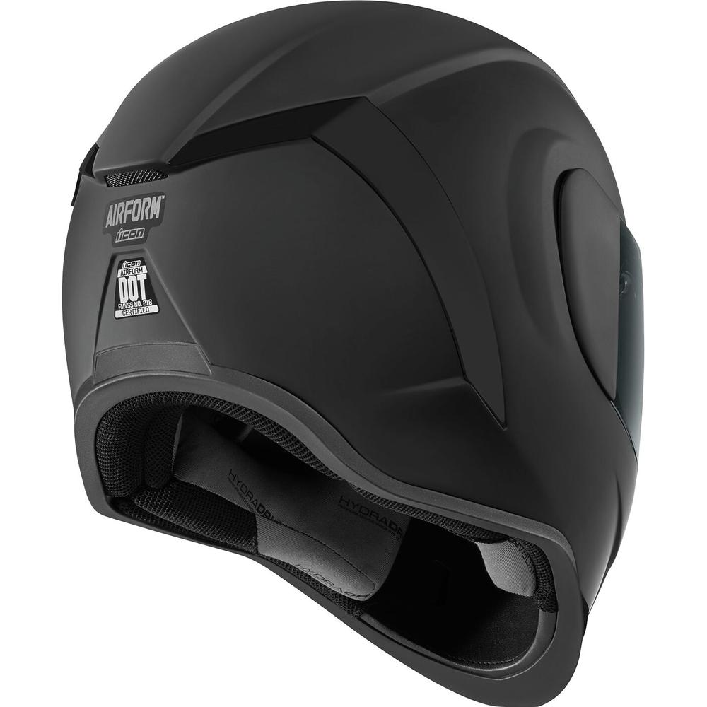 Icon Airform Dark Full Face Helmet Rubatone Black - FREE UK Shipping, FREE 365 Day Returns | Moto Central