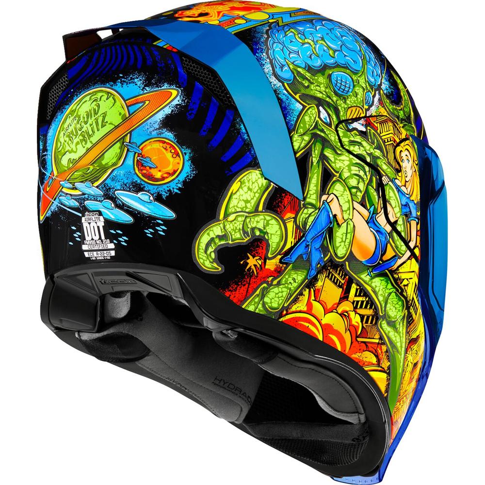 Icon Airflite Bugoid Blitz Full Face Helmet Blue