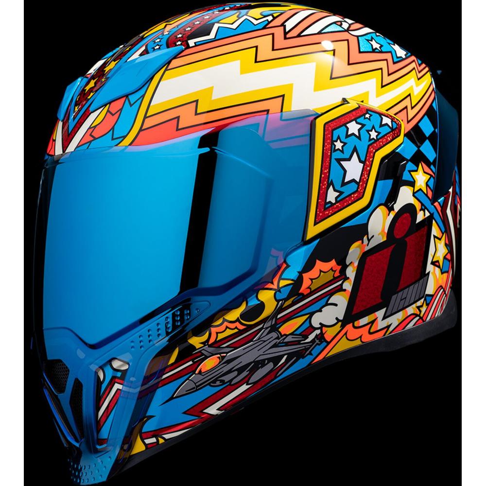 Icon Airflite Flyboy Full Face Helmet Blue  - FREE UK Delivery - Moto Central