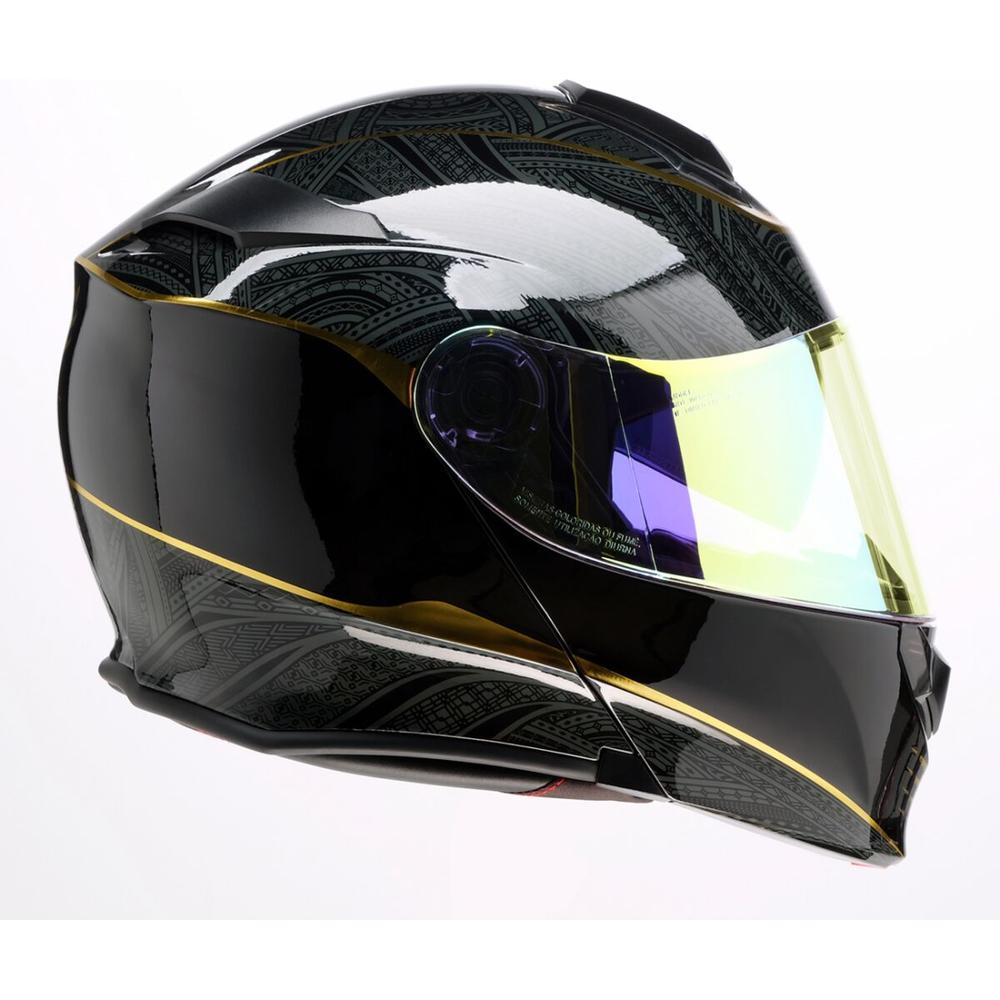 Z1R Solaris 2.0 Flip Up Helmet Black / Gold - FREE UK Shipping, FREE 365 Day Returns | Moto Central