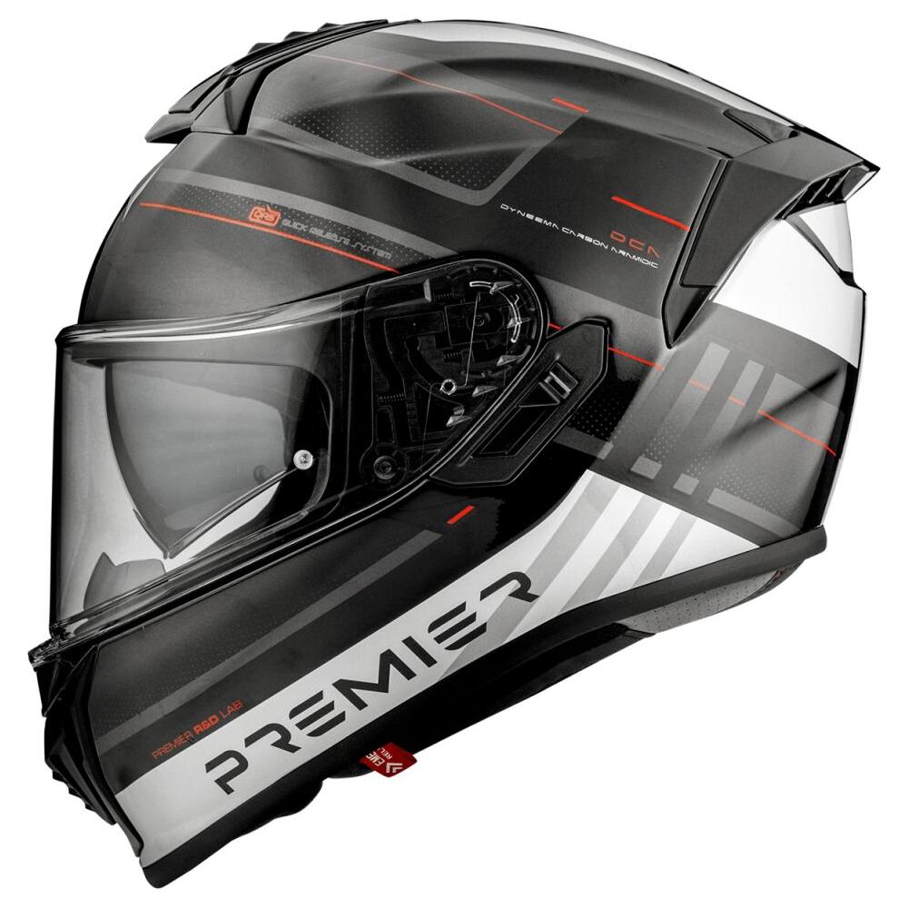 Premier Evoluzione SP 92 Full Face Helmet Matt Black / Grey / White  - FREE UK Delivery - Moto Central