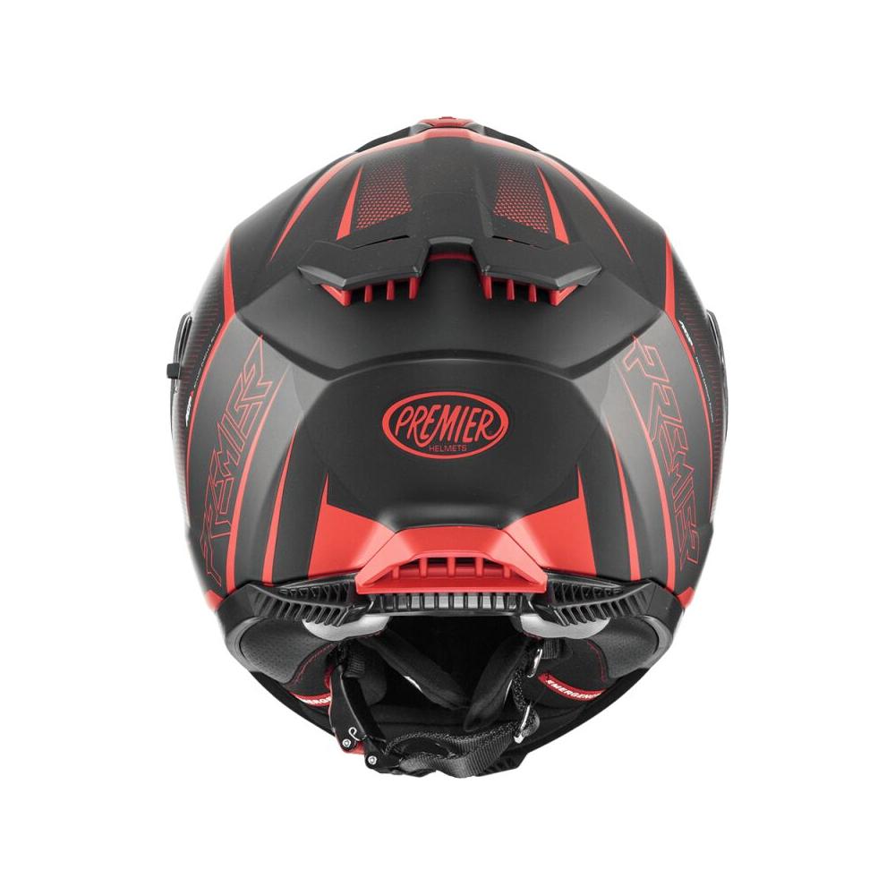 Premier Typhoon FR 92 Full Face Helmet Matt Black / Red  - FREE UK Delivery - Moto Central