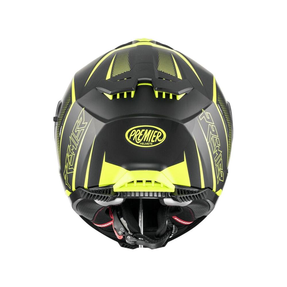 Premier Typhoon FR Y9 Full Face Helmet Matt Black / Yellow  - FREE UK Delivery - Moto Central