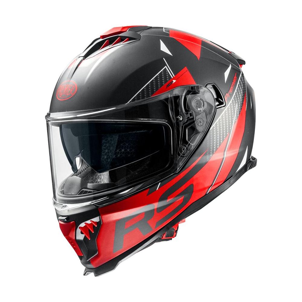 Premier Typhoon RS 92 Full Face Helmet Matt Black / Red