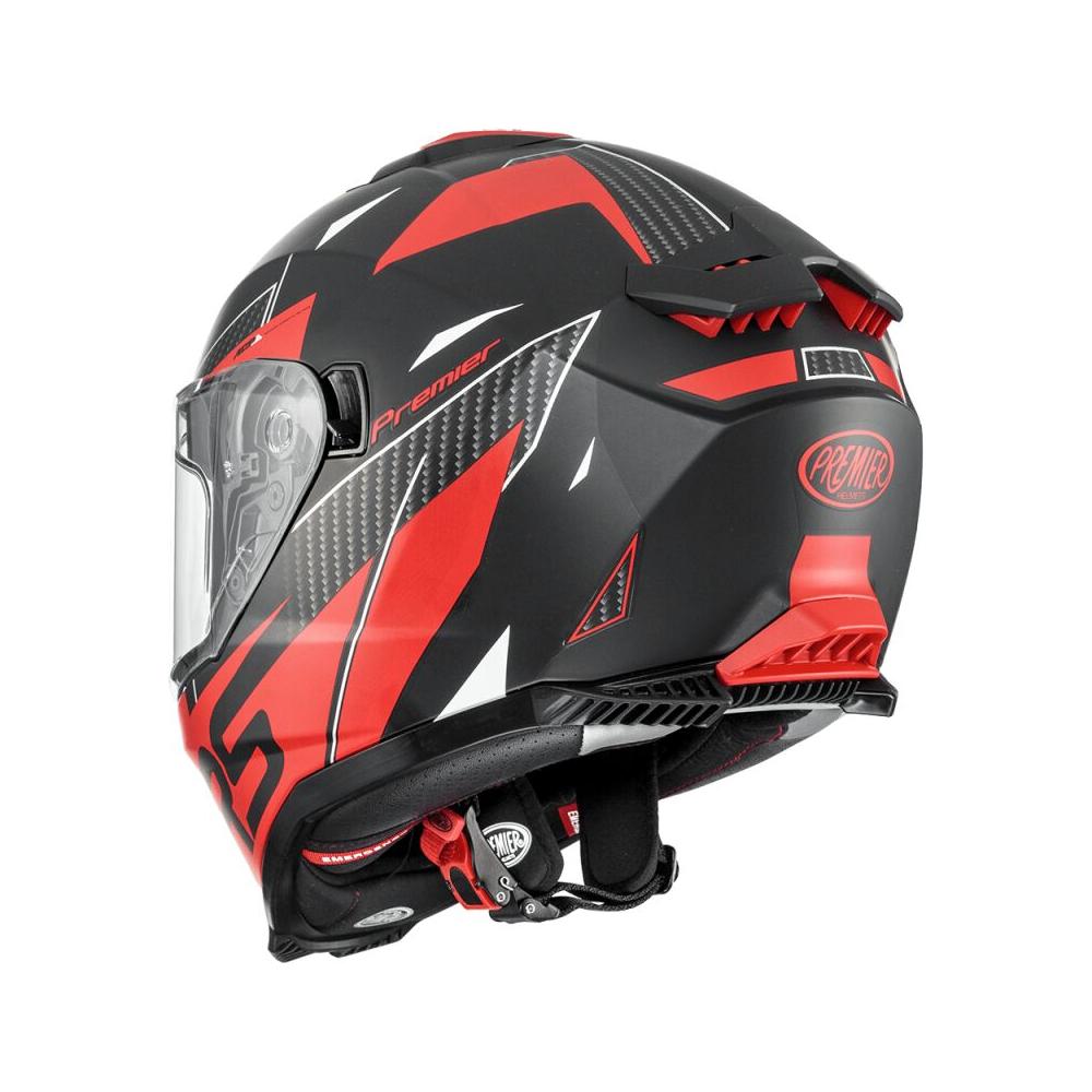 Premier Typhoon RS 92 Full Face Helmet Matt Black / Red  - FREE UK Delivery - Moto Central