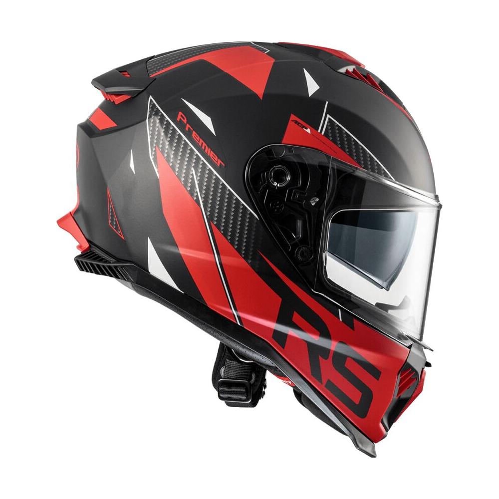 Premier Typhoon RS 92 Full Face Helmet Matt Black / Red  - FREE UK Delivery - Moto Central