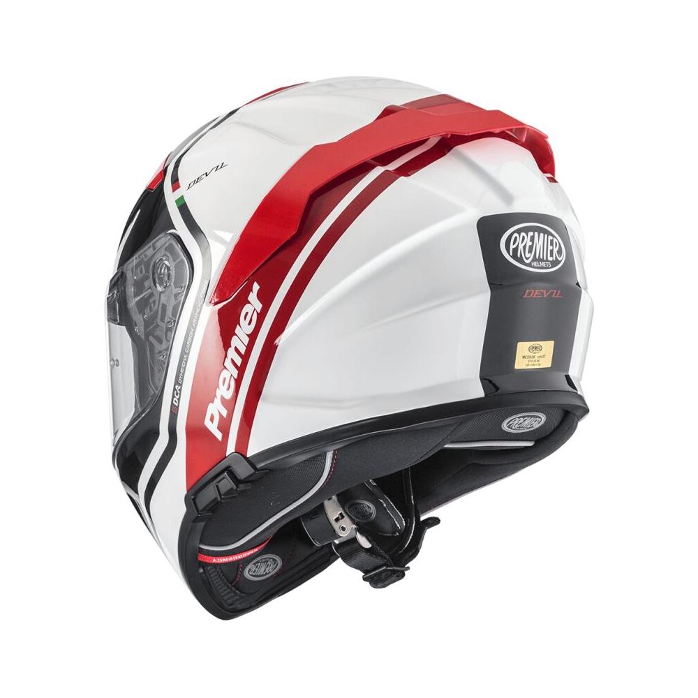 Premier Devil PH 2 Full Face Helmet Grey / Red / White  - FREE UK Delivery - Moto Central