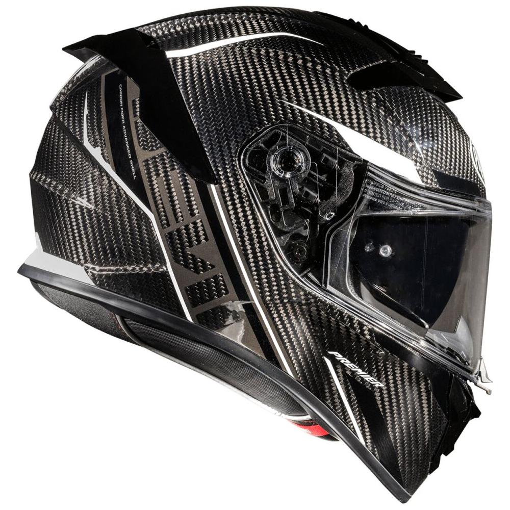 Premier Devil Carbon ST 8 Full Face Helmet Black / White  - FREE UK Delivery - Moto Central