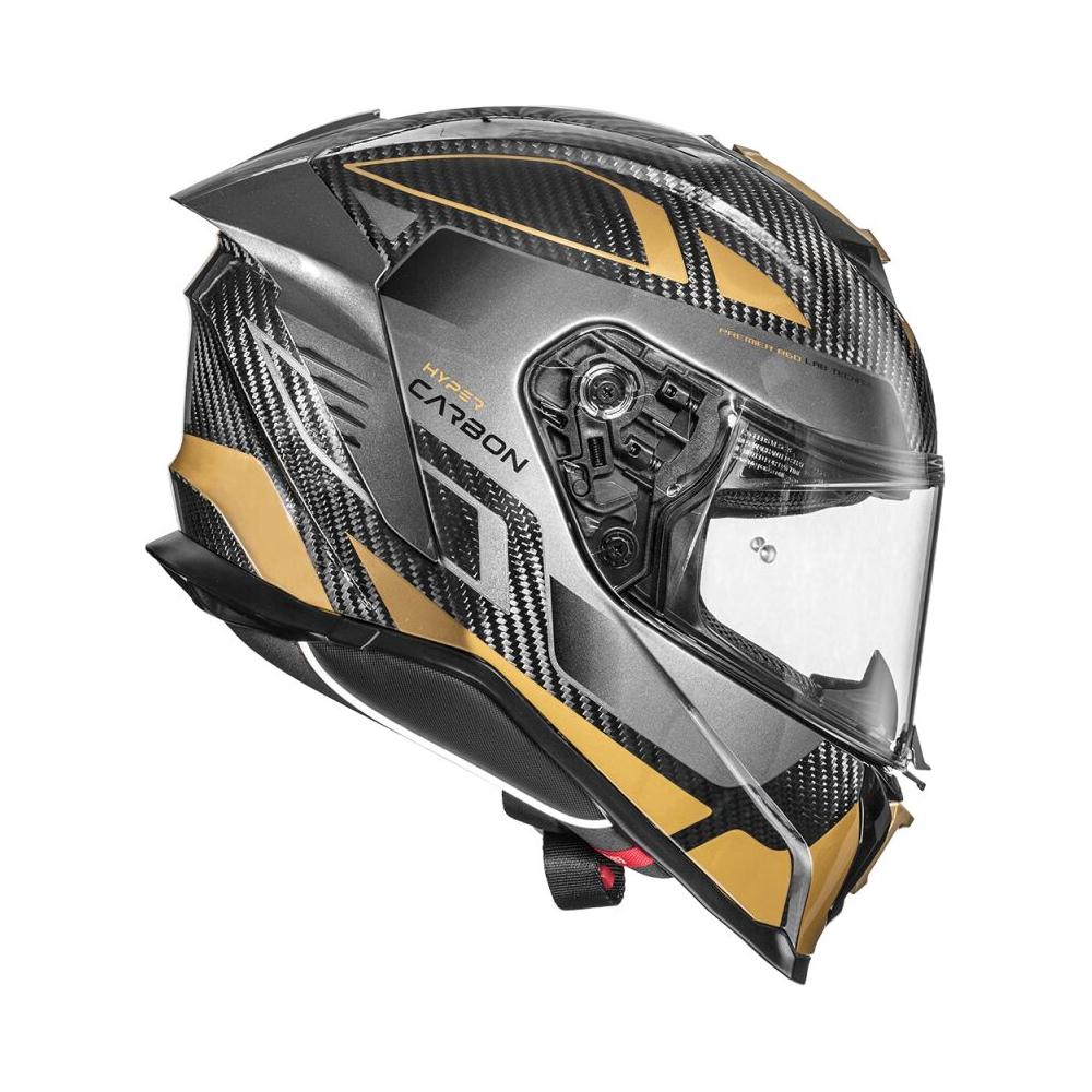 Premier Hyper Carbon TK 19 Full Face Helmet Grey / Gold  - FREE UK Delivery - Moto Central