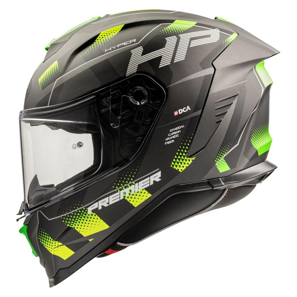 Premier Hyper HP 6 Full Face Helmet Matt Black / Grey  - FREE UK Delivery - Moto Central