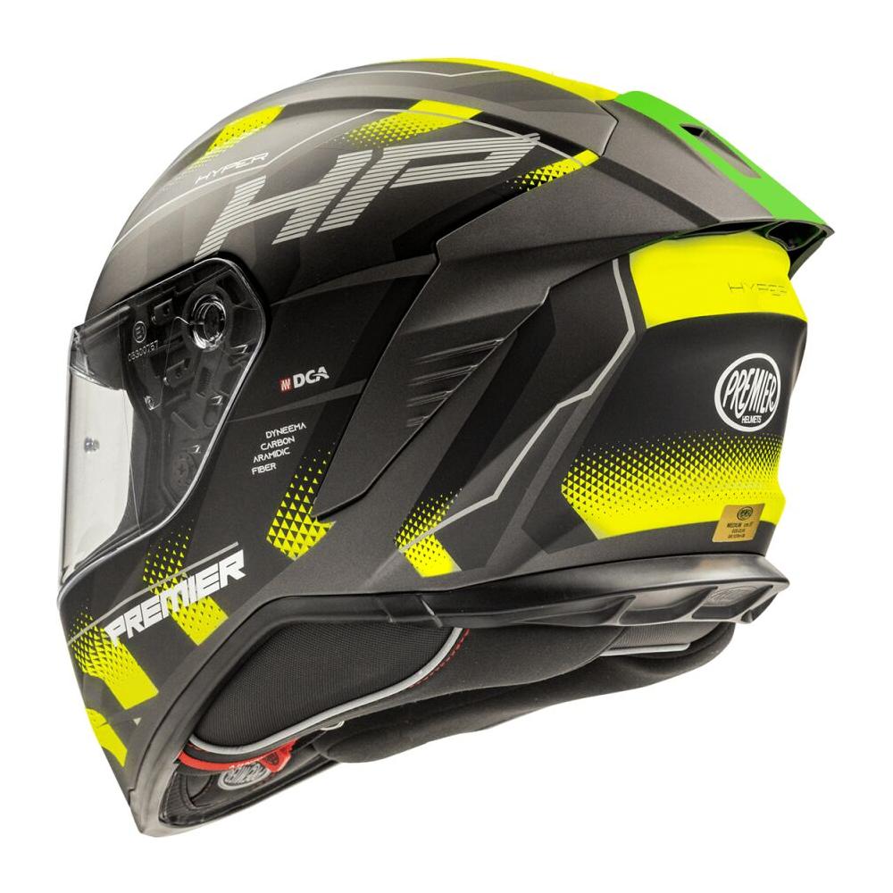 Premier Hyper HP 6 Full Face Helmet Matt Black / Grey  - FREE UK Delivery - Moto Central