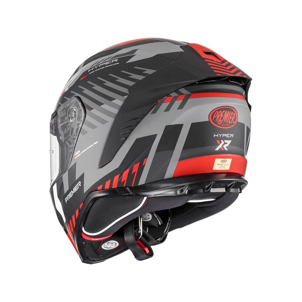 Premier Hyper XR 92 Full Face Helmet Matt Black / Grey / Red  - FREE UK Delivery - Moto Central