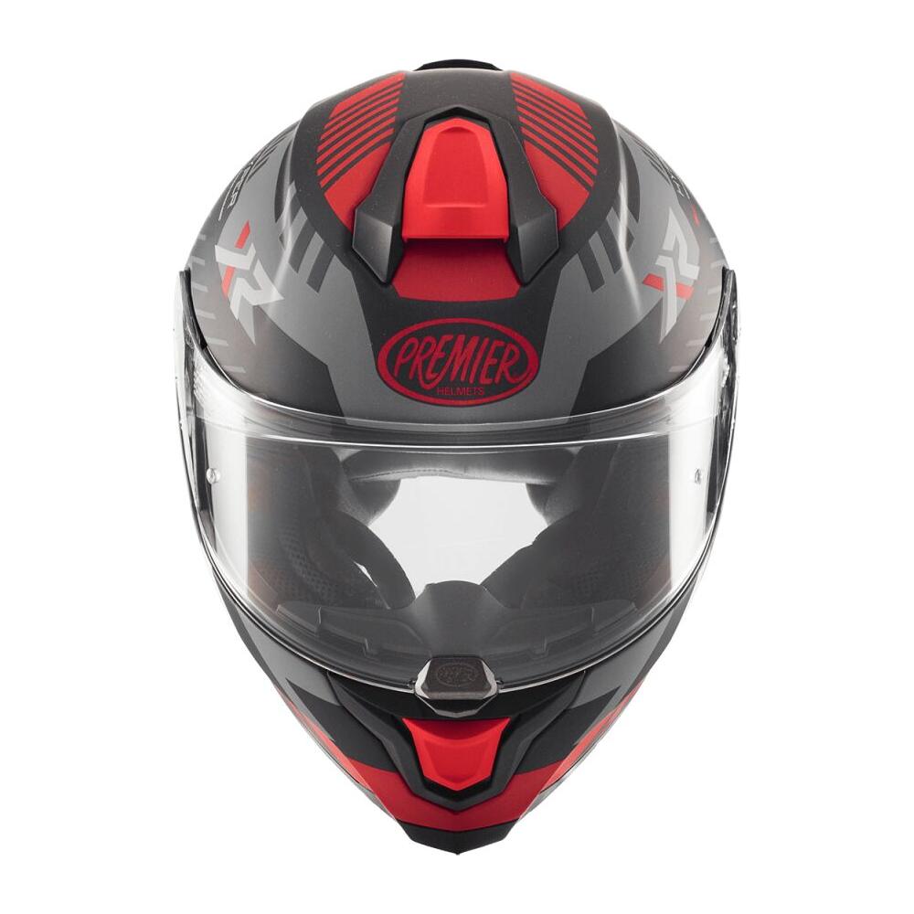 Premier Hyper XR 92 Full Face Helmet Matt Black / Grey / Red  - FREE UK Delivery - Moto Central