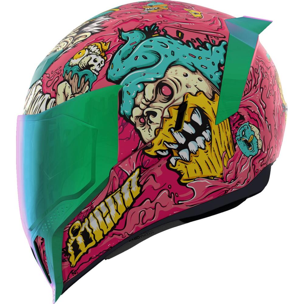 Icon Airflite Snack Attack MIPS Full Face Helmet Pink / Cyan  - FREE UK Delivery - Moto Central