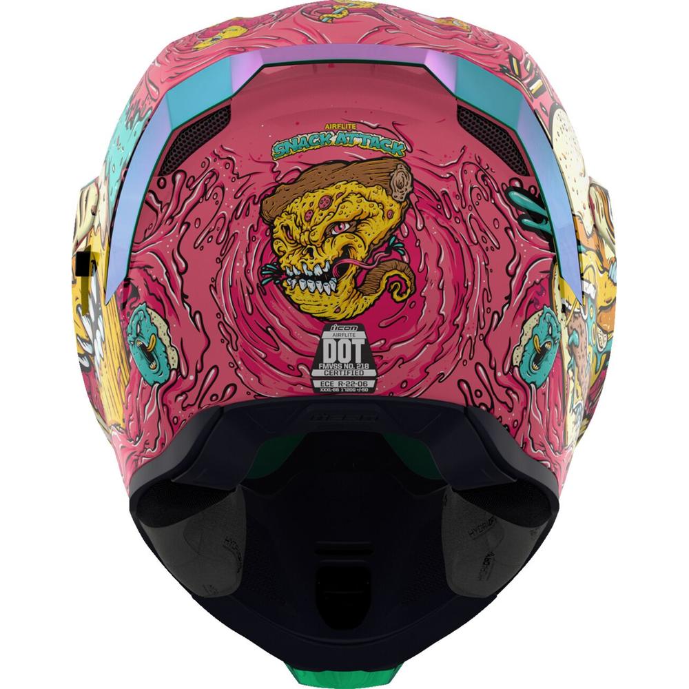 Icon Airflite Snack Attack MIPS Full Face Helmet Pink / Cyan  - FREE UK Delivery - Moto Central