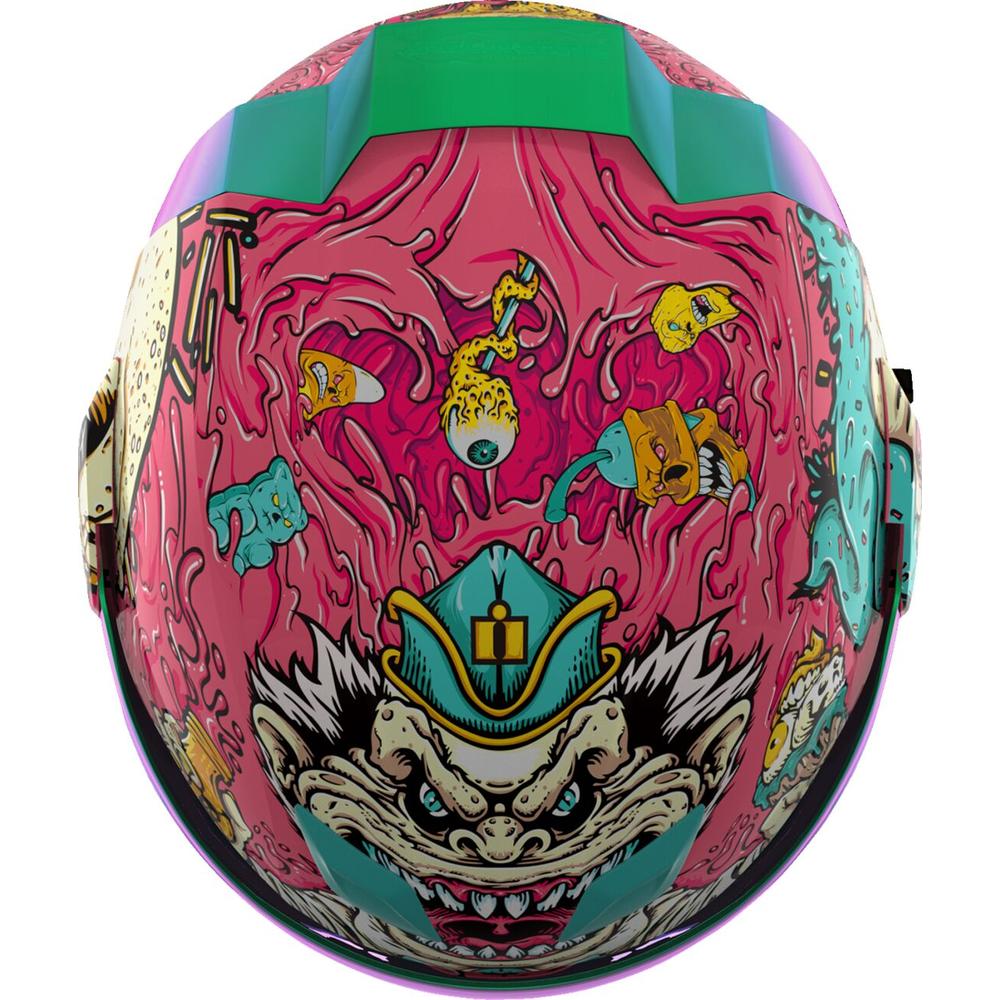 Icon Airflite Snack Attack MIPS Full Face Helmet Pink / Cyan  - FREE UK Delivery - Moto Central