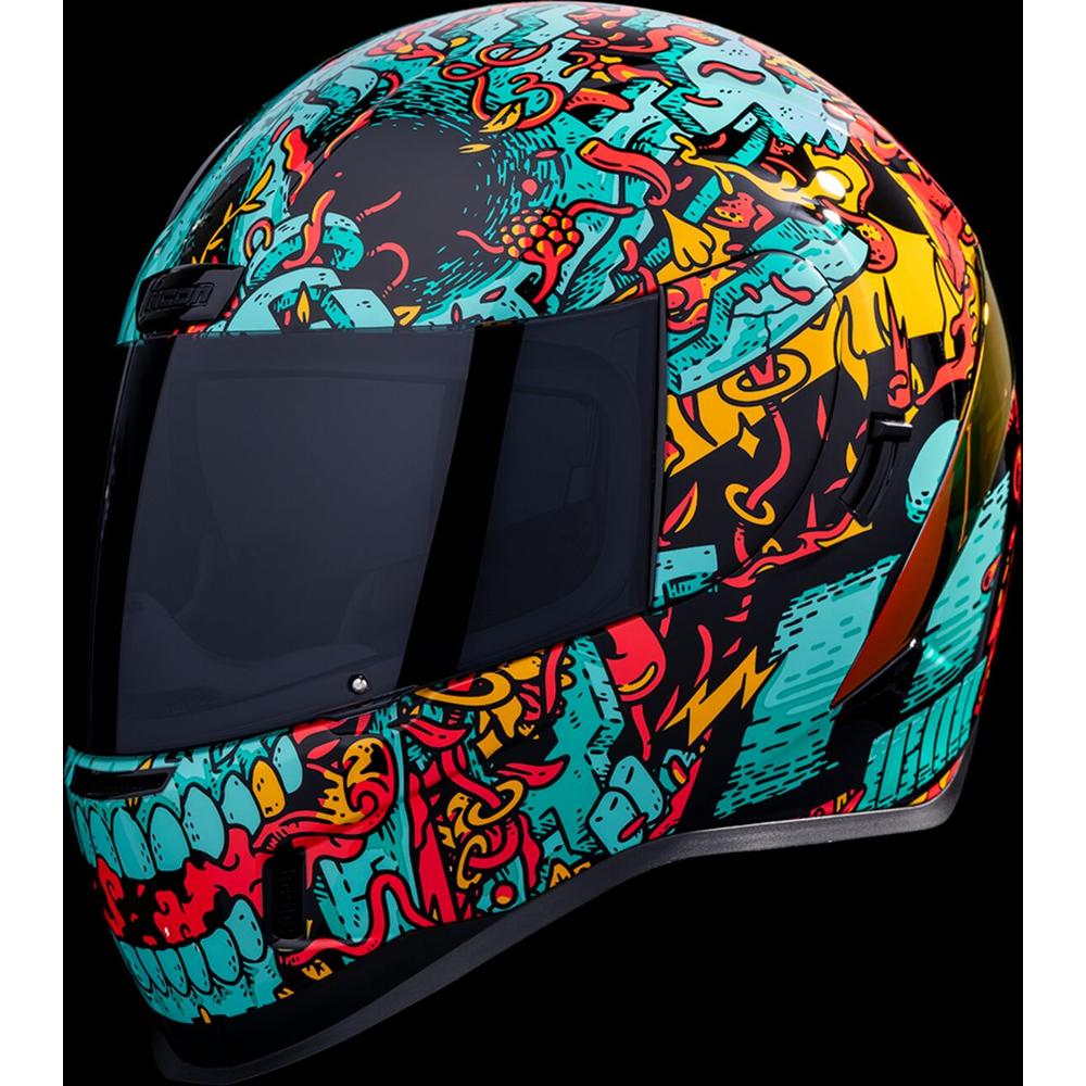 Icon Airform Munchies MIPS Full Face Helmet Blue - FREE UK Shipping, FREE 365 Day Returns | Moto Central