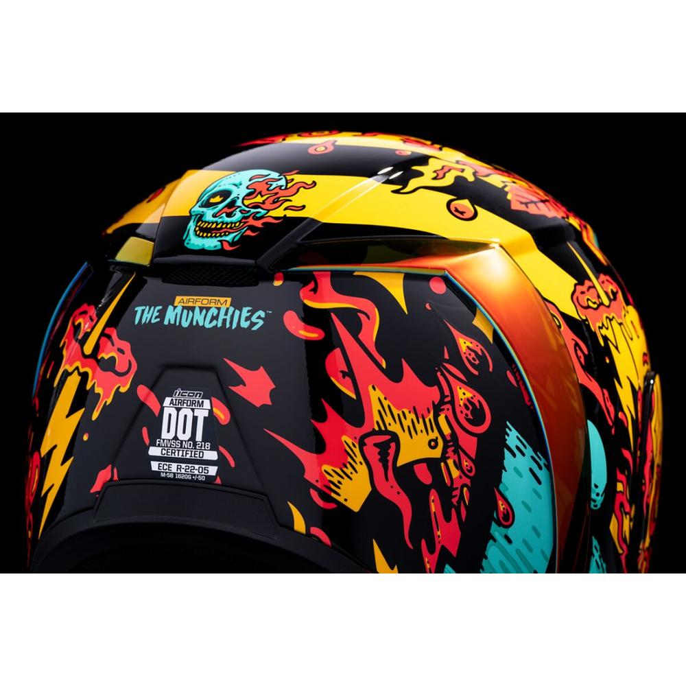 Icon Airform Munchies MIPS Full Face Helmet Blue - FREE UK Shipping, FREE 365 Day Returns | Moto Central