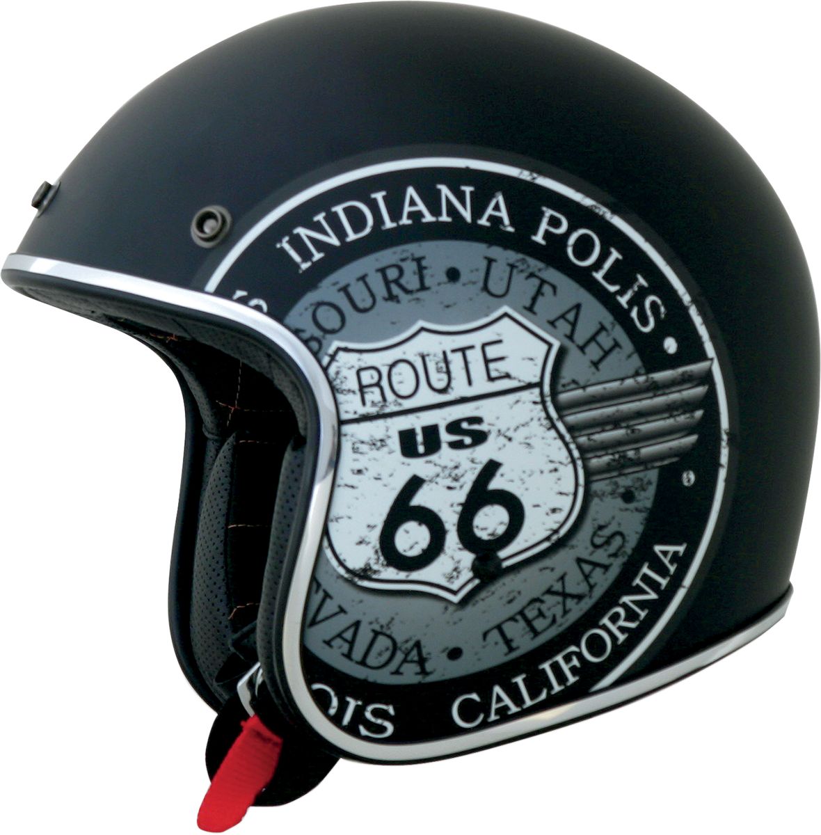 AFX FX-76 Route 66 Vintage Helmet Matt Black