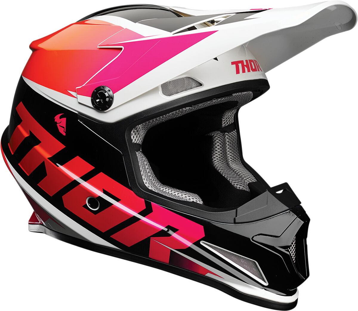 Thor Sector Fader Helmet Orange / Magenta  - FREE UK Shipping, FREE 365 Day Returns | Moto Central