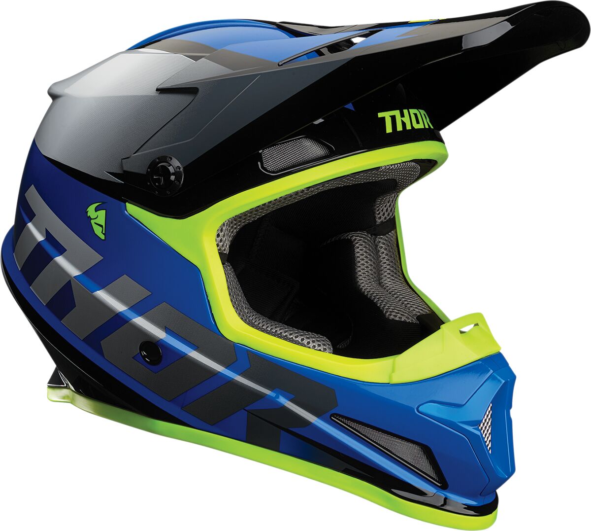 Thor Sector Fader Helmet Blue / Black  - FREE UK Shipping, FREE 365 Day Returns | Moto Central