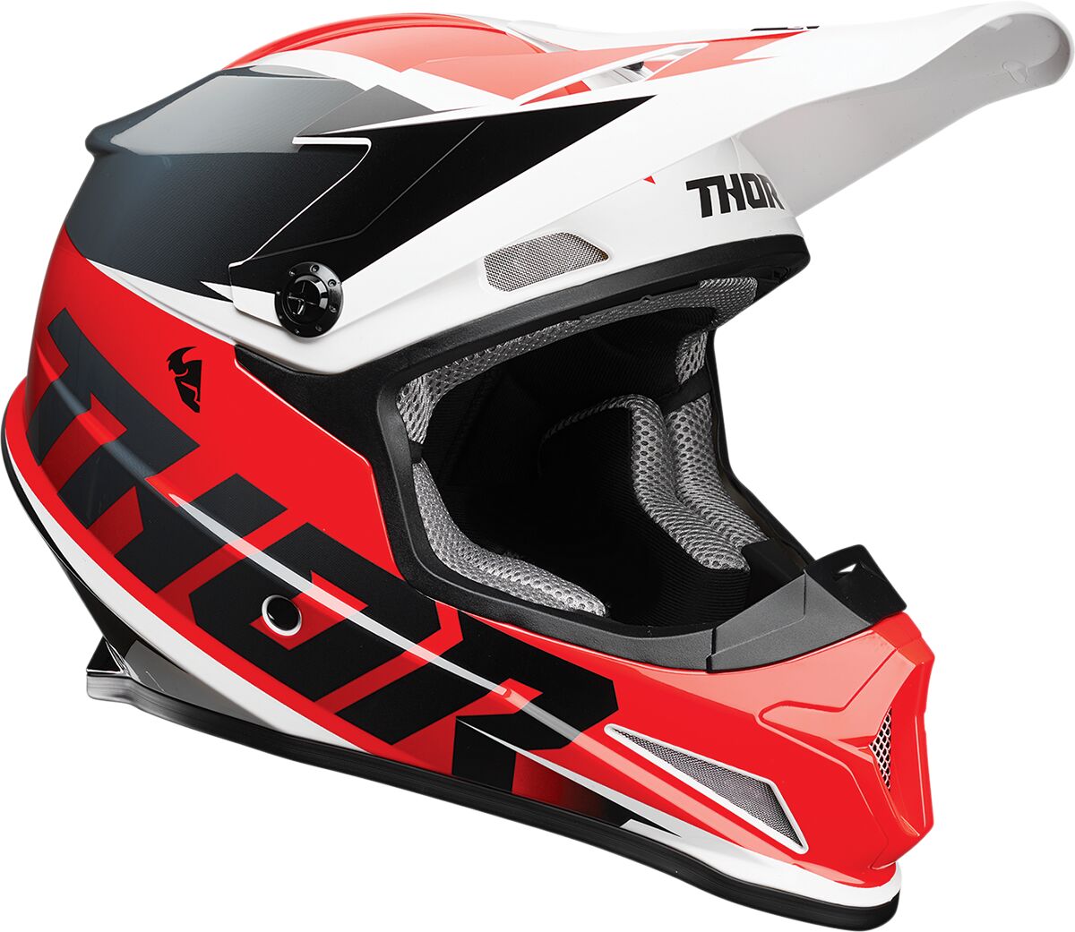 Thor Sector Fader Helmet Red / Black  - FREE UK Shipping, FREE 365 Day Returns | Moto Central