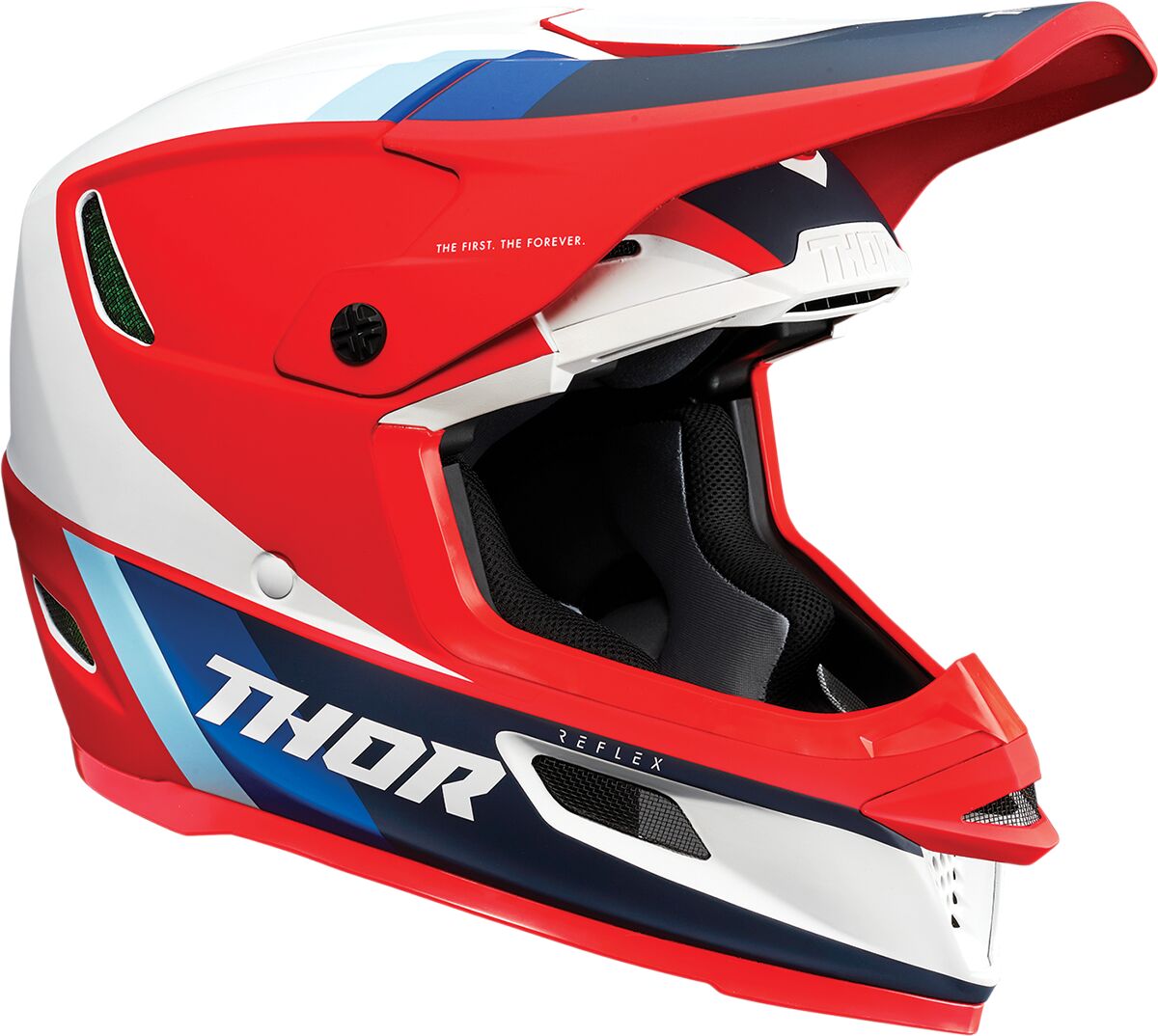 Thor Reflex MIPS Helmet Apex Red / White / Blue - FREE UK Shipping, FREE 365 Day Returns | Moto Central