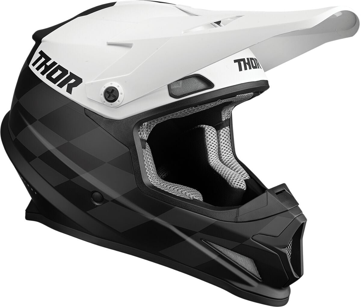 Thor Sector Birdrock Helmet Black / White  - FREE UK Shipping, FREE 365 Day Returns | Moto Central