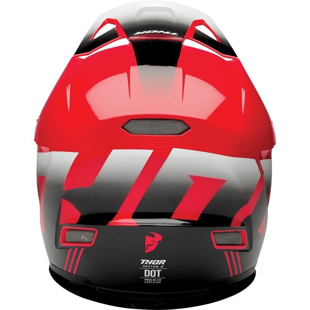 Thor Sector 2 Carve Helmet Red / White  - FREE UK Delivery - Moto Central