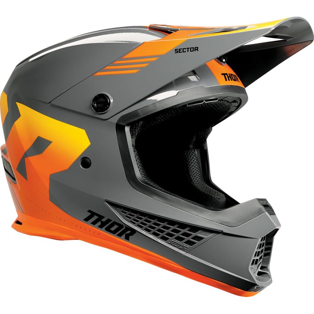 Thor Sector 2 Carve Helmet Charcoal / Orange