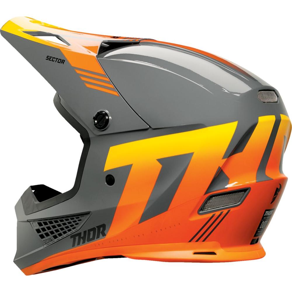 Thor Sector 2 Carve Helmet Charcoal / Orange