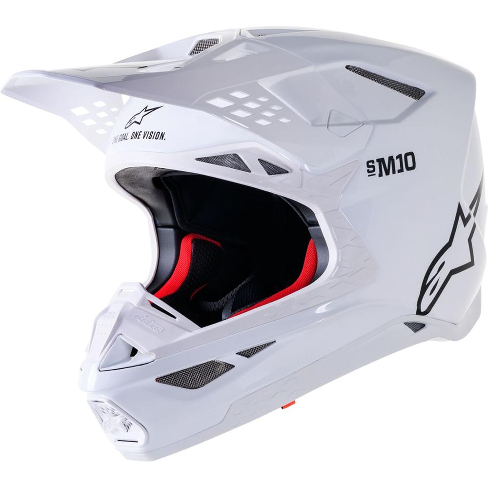 Alpinestars Supertech M10 Solid MX Helmet Gloss White